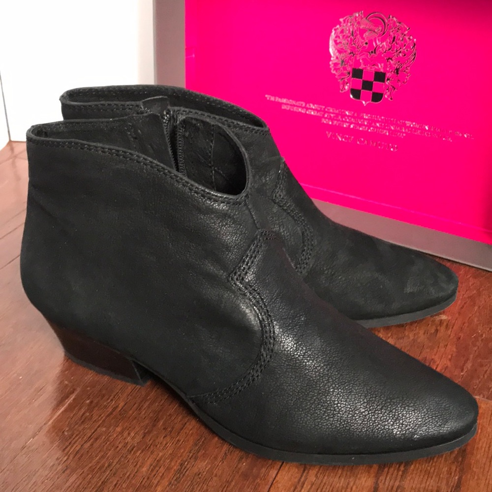 New in box Vince Camuto Black Silk Bootie
